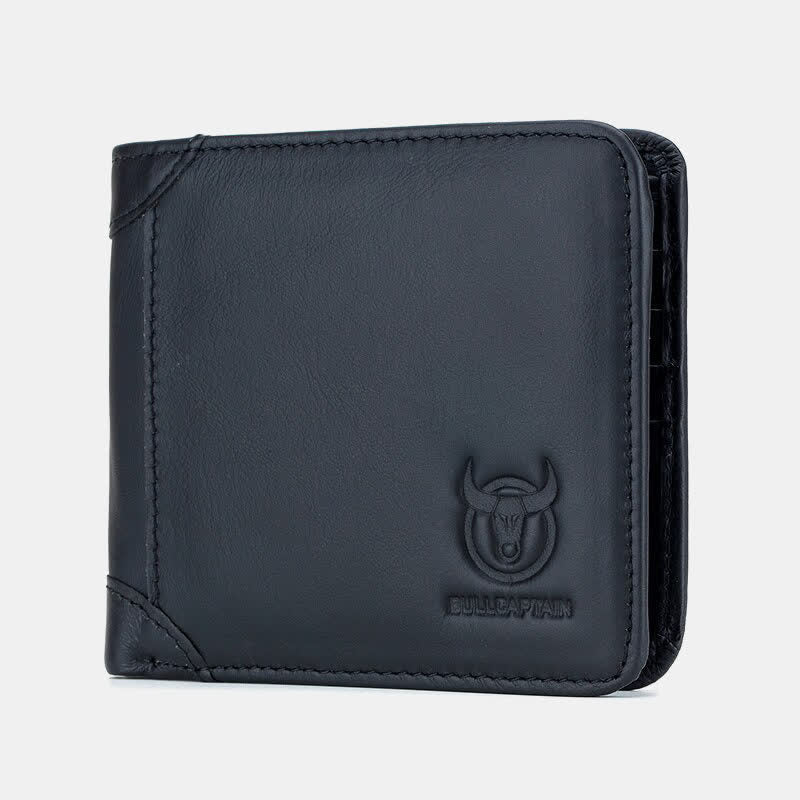 RFID Trifold Genuine Leather Large Capacity Wallet