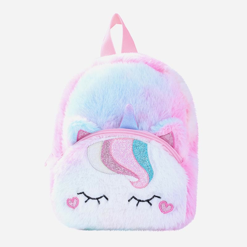 Backpack For Women Unicorn Furry Cute Cartoon Toddlers Kids Schoolbag