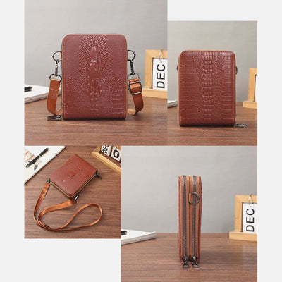 Detachable Strap Phone Bag For Women Embossing Leather Crossbody Bag