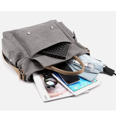 Large Capacity Women Canvas Tote Casual Crossbody Shoulder Handbags Messenger Bag