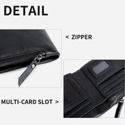 Wallet For Men Genuine Leather RFID Antimagnetic Change Coin Clip