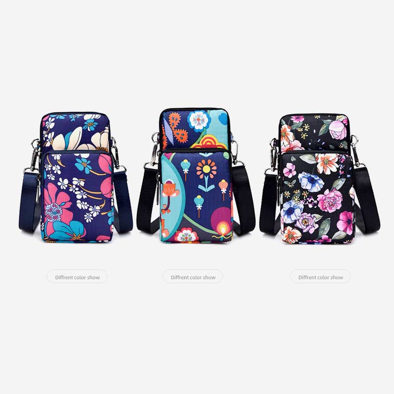 Lightweight Mini Shoulder Bag Women Purse Floral Crossbody Wallet Phone Bag