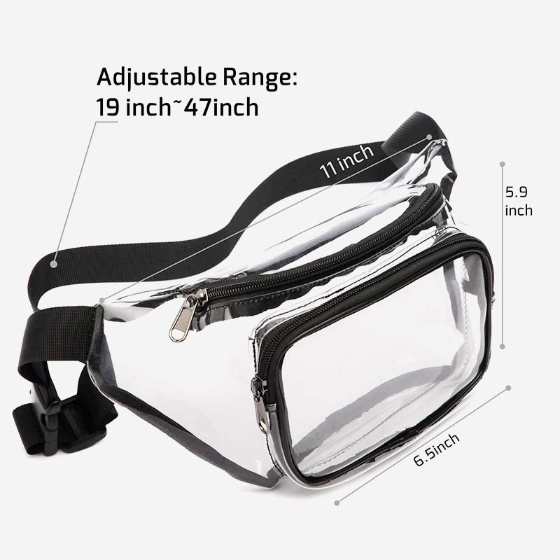 Large Capacity Waterproof Transparent Cute Waist Bag