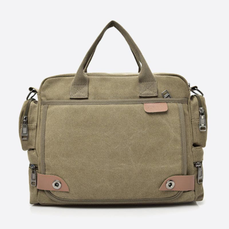 Messenger Bag for Men Casual Canvas Multi-Pocket crossbody bag