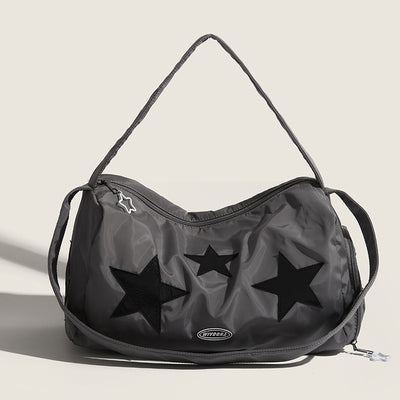 Portable Travel Bag Women Men Star Embroideried Fitness Bag