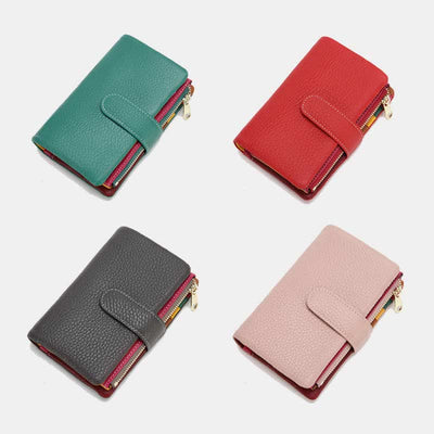 Multi-Slot Real Leather Wallet for Women RFID Blocking Bifold Compact Wallet