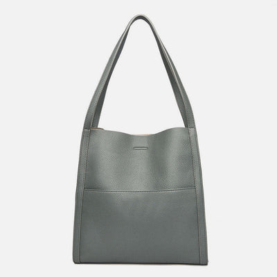 Women Minimalist Tote Classic Genuine Leather Large Underarm Bag