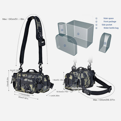 Camouflage Fishing Accessory Detachable Strap Oxford Fisshing Bag For Outdoor