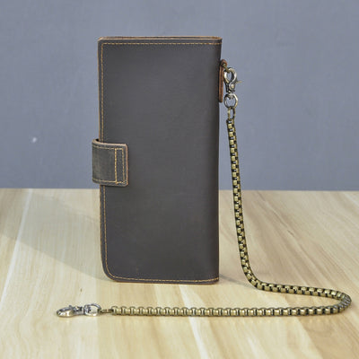 Long Wallet With Chain Large Capacity Money Clip For Men