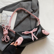 Shoulder Bag For Women Light Color Vegan Leather Daily Purse