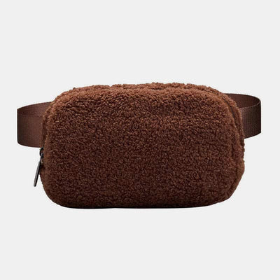 Lightweight Waist Bag for Women Men Soft Warm Plush Sling Bag