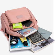 Multi-Pocket Nylon Backpack Daypack Medium Outdoor Travel Backpack for Women Girls