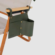 Portable Outdoor Leather Chair Armrest Organizer Bottler Holder for Camping Travel
