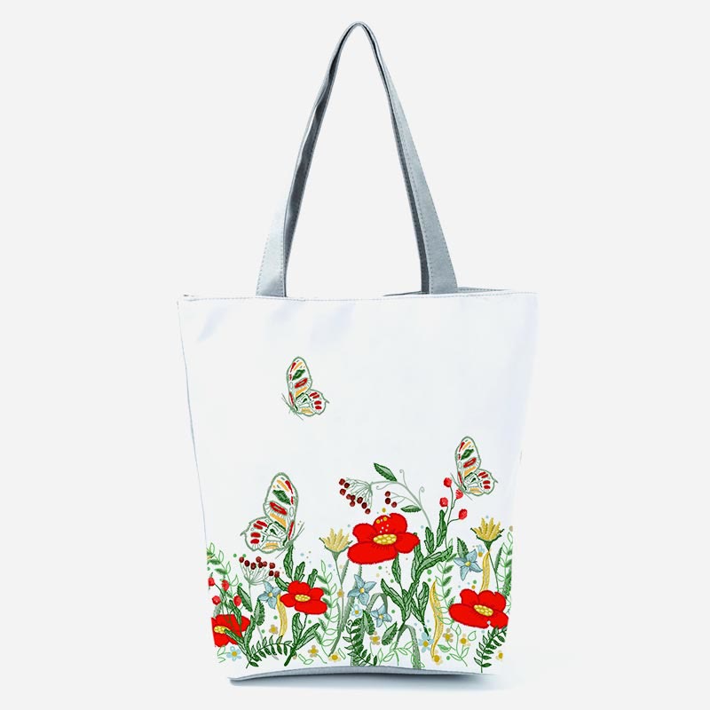 Tote Bag For Women Floral Print Large Capacity Shoulder Bag