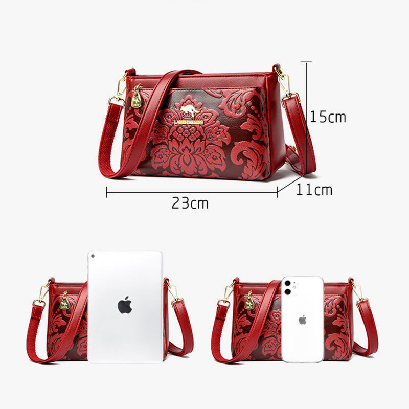 Vintage Women Floral Handbg Crossbody Purses Ladies Casual Shoulder Bags