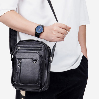 High Quality Retro Multi-Pocket Business Crossbody Bag