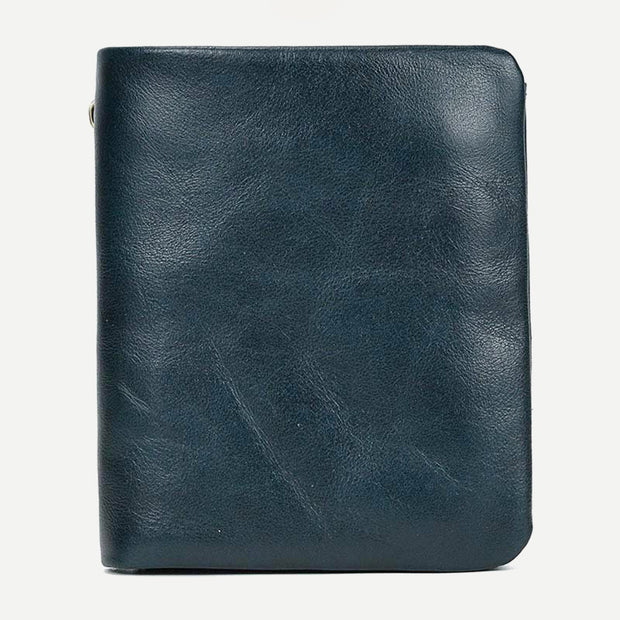 Retro Men's Leather Wallet Bifold Design Slim Holder 6-10 Cards