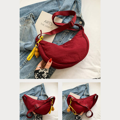 Crossbody Bag For Women Nylon Dumpling Style Shopping Shoulder Bag