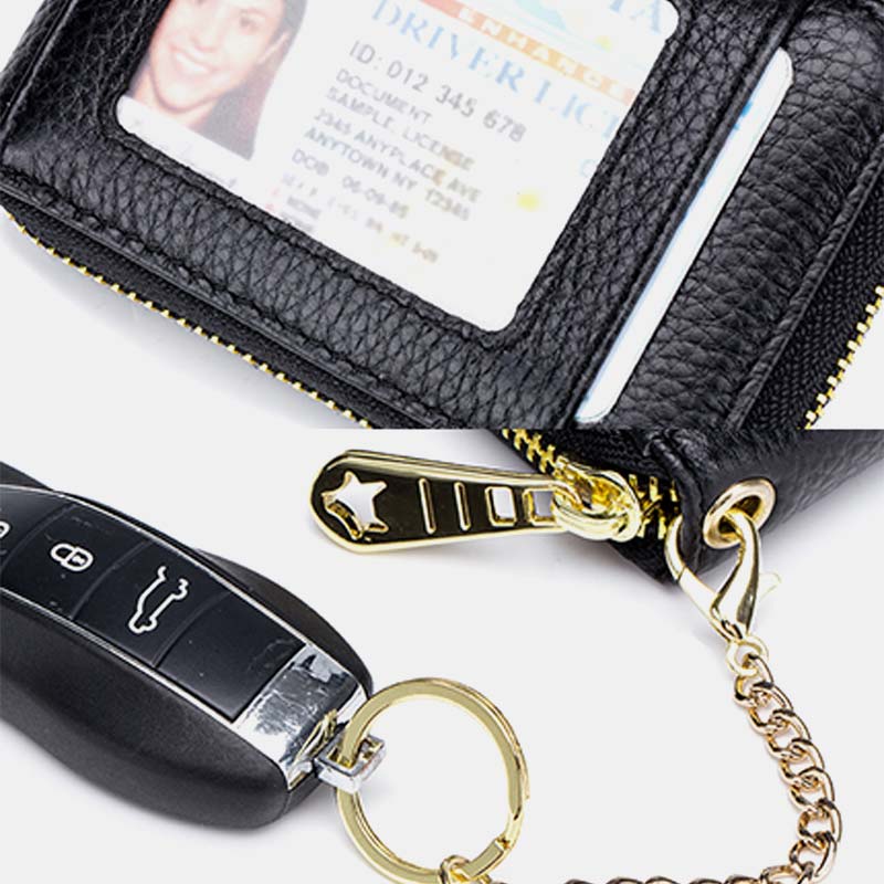 RFID Large Capacity Card Holder With Key Chain