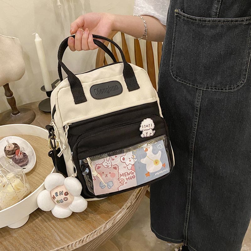 Backpack for Women Cute Cartoon Printing Mixcolor Student Travel Daypack