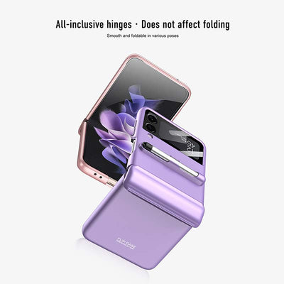 Phone Case For Galaxy Z Flip 3 With Pen Anti-Drop Hinge Protection Phone Cover