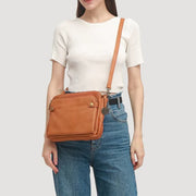 Multi-Pocket Soft PU Clutch Bag Vintage Cross Body Shoulder Bag