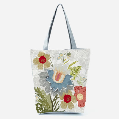 Tote Bag For Women Floral Print Large Capacity Shoulder Bag