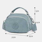 Limited Stock: Multi-Pocket Lightweight Nylon Crossbody Bag with Top Handle
