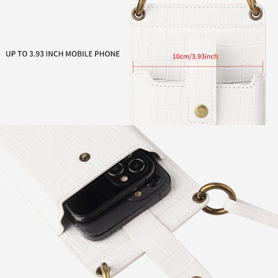 Multi-Slot Elegant Crossbody Phone Bag With Mirror