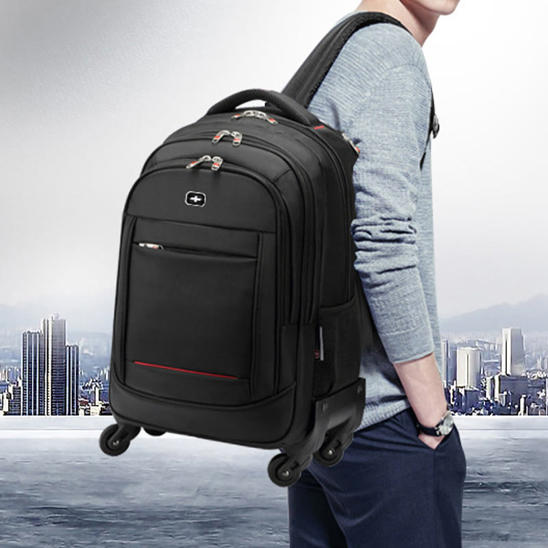 Men Women Business Waterproof Pull Rod Backpack Multifunctional Travel Bag