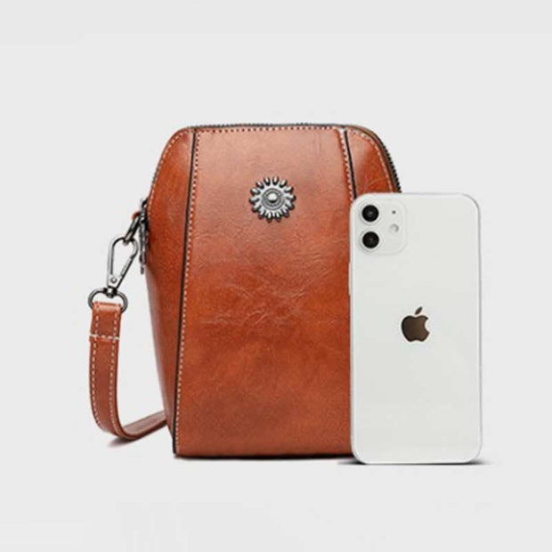 Soft Leather Phone Bag For Lady Crossbody Mini Bag
