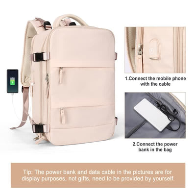 Extra Large Travel Laptop Backpack Multi-Pocket Waterproof Daypack with Wet Pocket