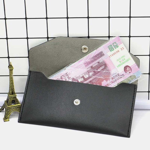 Wallet for Women 3 Pieces Minimalist Cash Cards Leather Envelop Party Purse