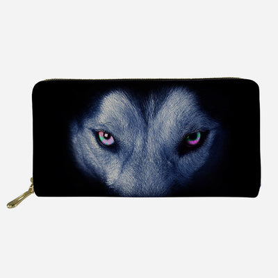 Funny Animal Eyes Wallet Long Leather Clutch Purse For Women