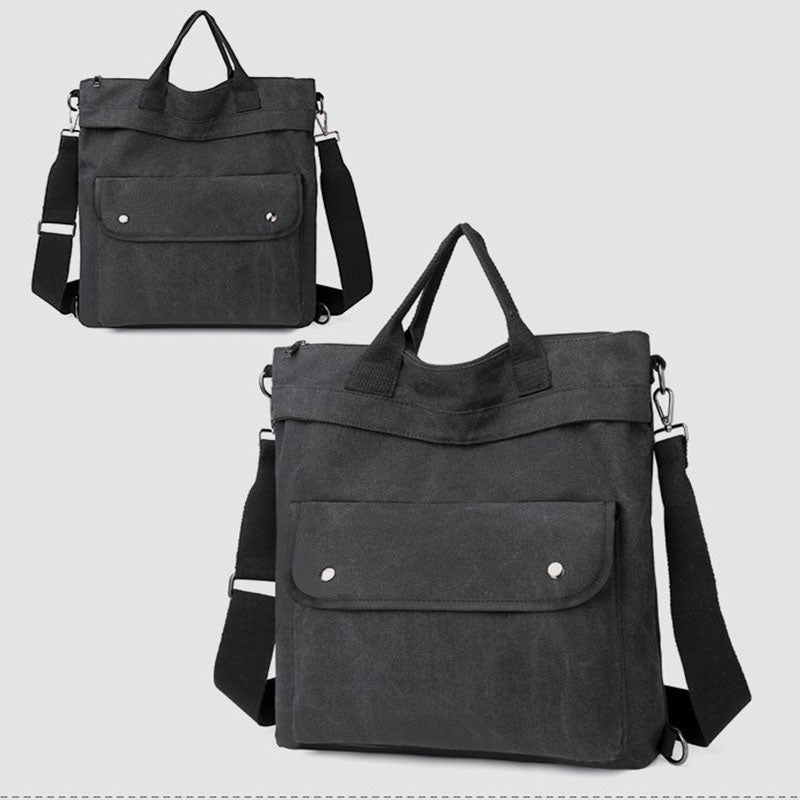 Multifunctional Large Capacity Canvas Handbag Backpack for Women Men Crossbody Shoulder Bag