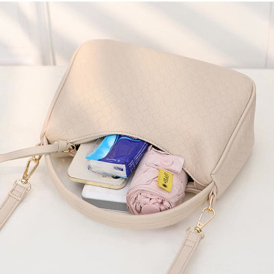 Shoulder Bag For Women Concise Style Plain Color Crossbody Bag