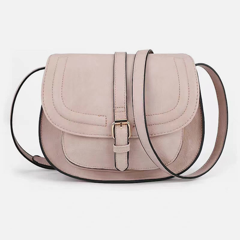 Elegant Saddle Bag Simple Magnetic Buckle Dating Bag For Women