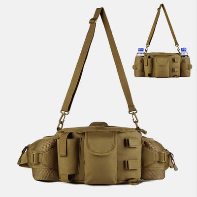 Multi-Pocket Crossbody Purse Tactical Waist Bag Fit 10 Inch Tablet