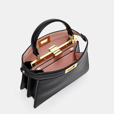 Top-Handle Bag For Women Stylish Solid Color Handbag Crossbody Bag