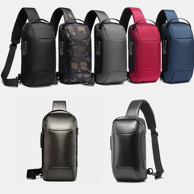 Waterproof Sling Bag With USB Charging Port