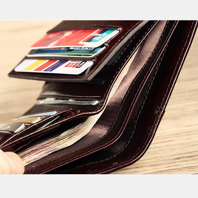 Men's Trifold Genuine Leather Classic Wallet