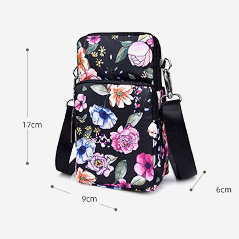 Lightweight Mini Shoulder Bag Women Purse Floral Crossbody Wallet Phone Bag