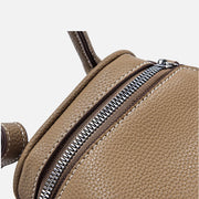 Clamshell Style Outing Handbag Women Minimalist Vegan Leather Crossbody Purse