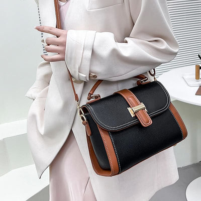 Top-Handle Bag for Women PU Leather Minimalist Crossbody Shoulder Bag