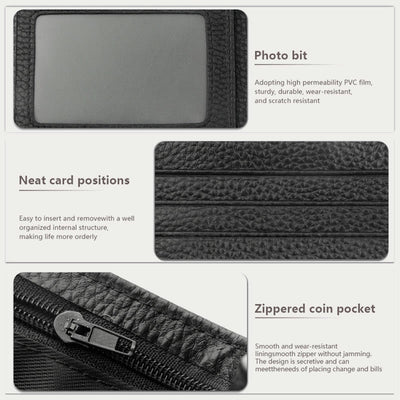 Leather Wallet For Men Anti Theft RFID Black Purse