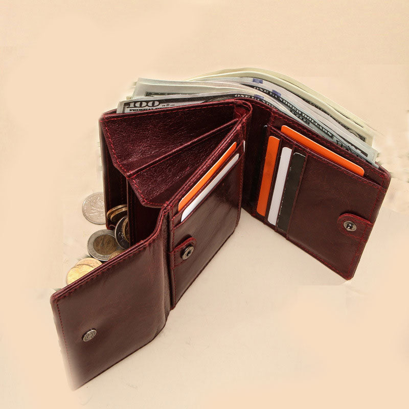 RFID Anti-Theft Genuine Leather Wallet