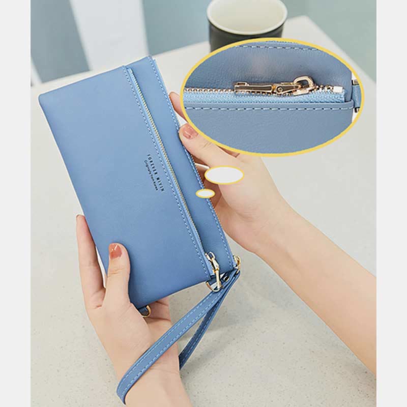 Phone Bag for Women Touchable Minimalist Leather Daily Shopping Wallet