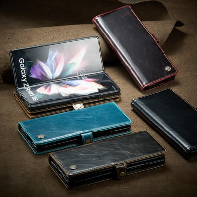 Folio Flip Phone Case PU Leather Wallet for Samsung Galaxy Z Fold 4 /Z Fold 3 / Z Fold 5