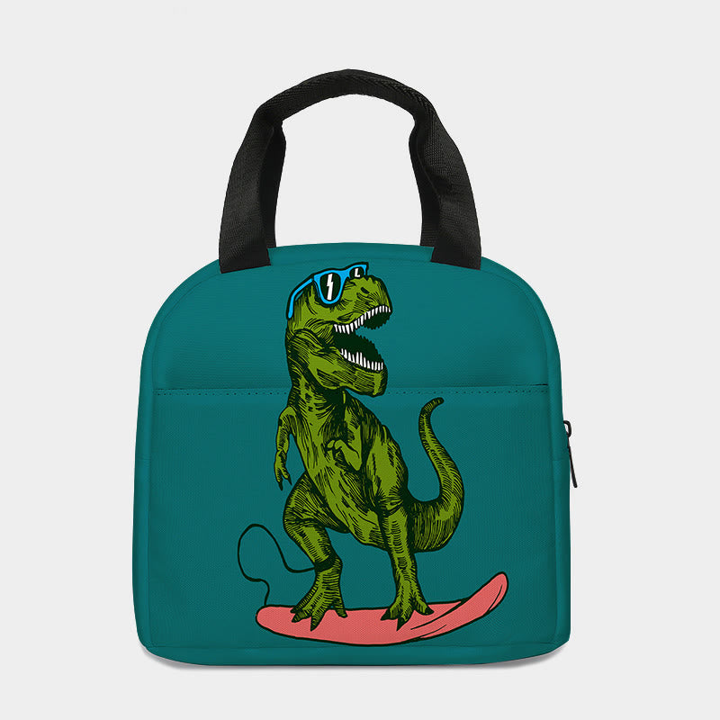 Lunch Bag For Kids School Camping Cartoon Dinosaur Thermal Handbag