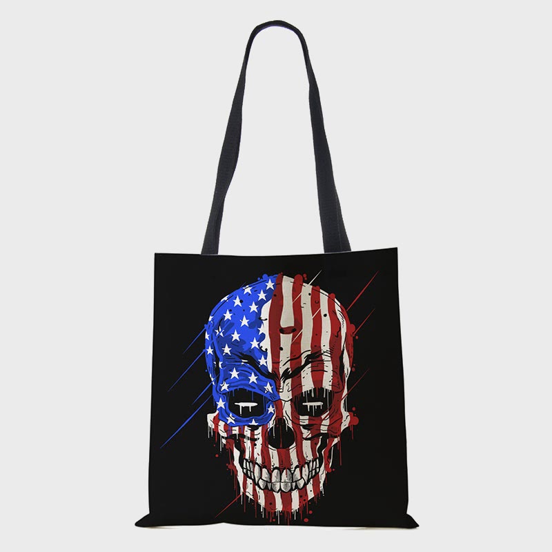 Tote For Women American Flag Printing Multiple Pattern Shoulder Bag